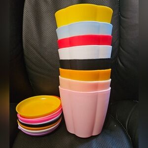Flower Shape Plastic Pot‎ Set (8)